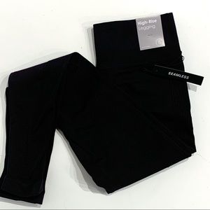 Active Seamless Ribbed High-Rise Leggings